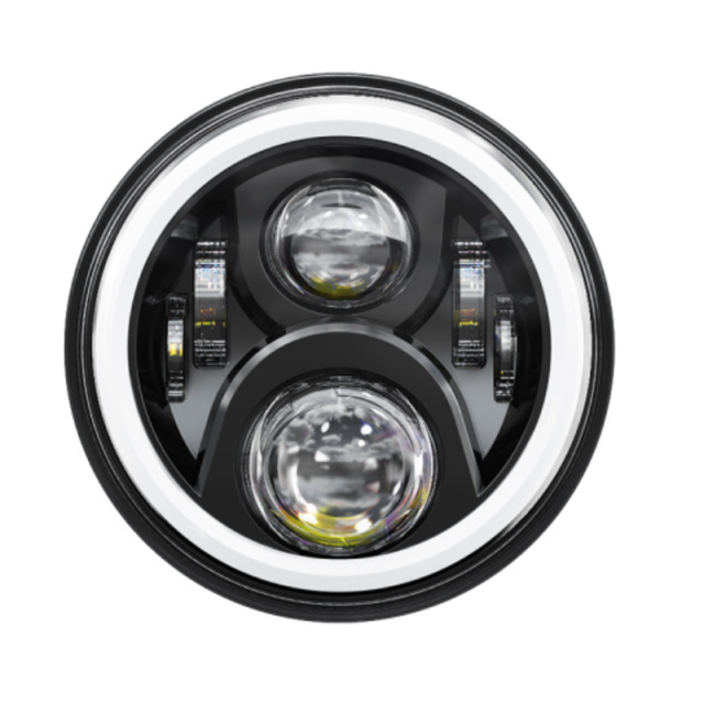 For Lands Rover Defender/Royal Enfield Headlight 7" Led Headlight with DRL Turning for Jeep Wrangler JK JKU CJ TJ