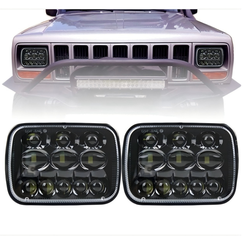 For Jeep YJ cherokee xj 5x7 inch headlamp 5800lm for Ford Super Duty 7x6 led headlight