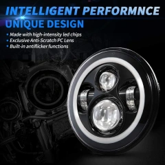 7 inch Led Blue Halo Lights for Jeep Wrangler JK Blue Halo Headlights Jeep Wrangler Conversion Kits