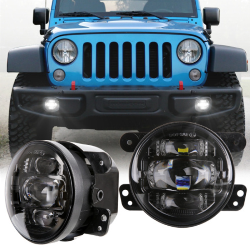 High Brightness 2007-2017 Jeep JK Led Fog Lights OEM 4 inch Jeep Wrangler JK Fog Light Replacement