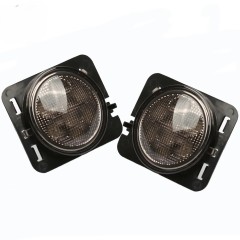 3W Pair of LED Smoke/Silvery Cover Turn Signal Light Flare Light Amber for Jeeps Wrangler 2007-2015