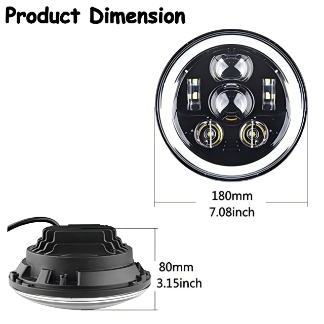 58W hi/lo beam halo lights for jeep wrangler tj 1997-2006