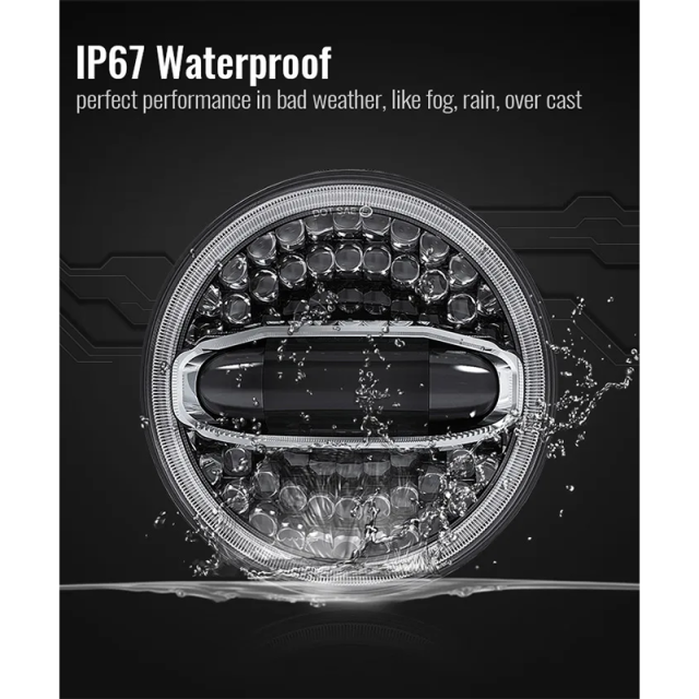 7 inch Round Jeep Jk Oem Led Headlights with Halo Lights Jeep Jk Factory Led Headlights Assembly