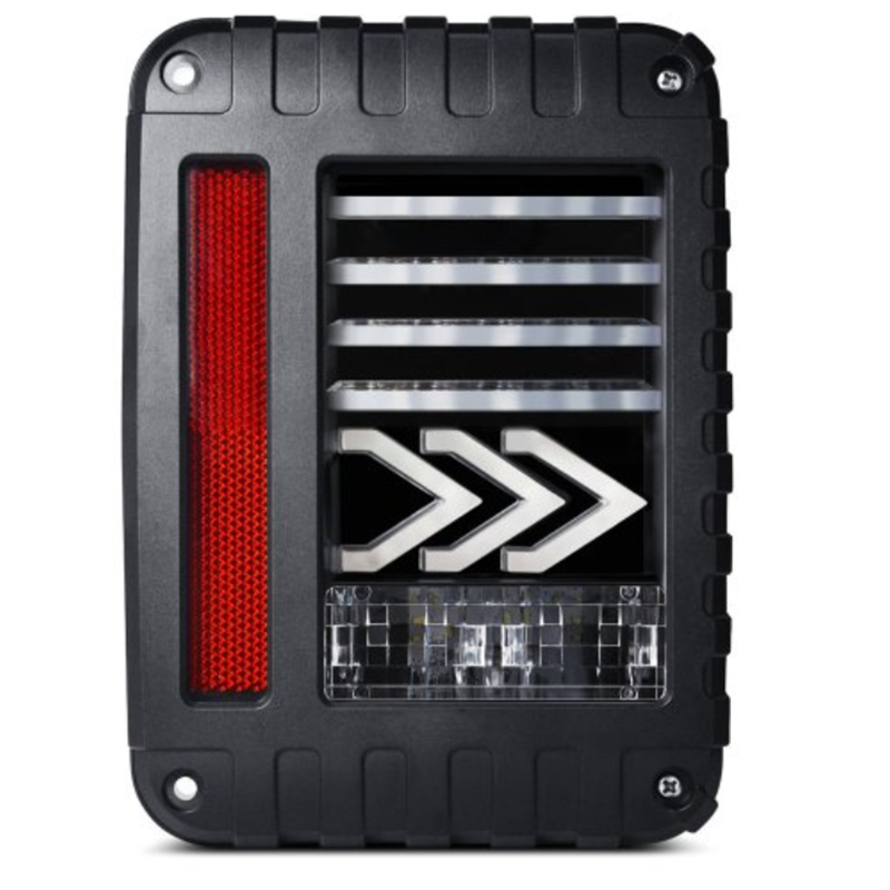 For Jeep Wrangler JK 07-17 LED Rear Tail Lights Brake Reversing Turn Signal tail Lamps