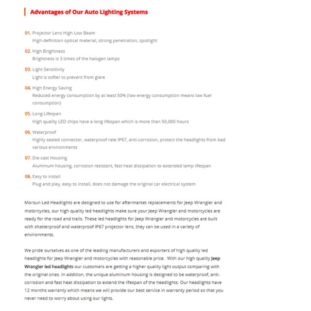 DOT 7 inch Orange Halo Headlights Led Orange Halo Lights for Jeep Wrangler JK 1997-2007