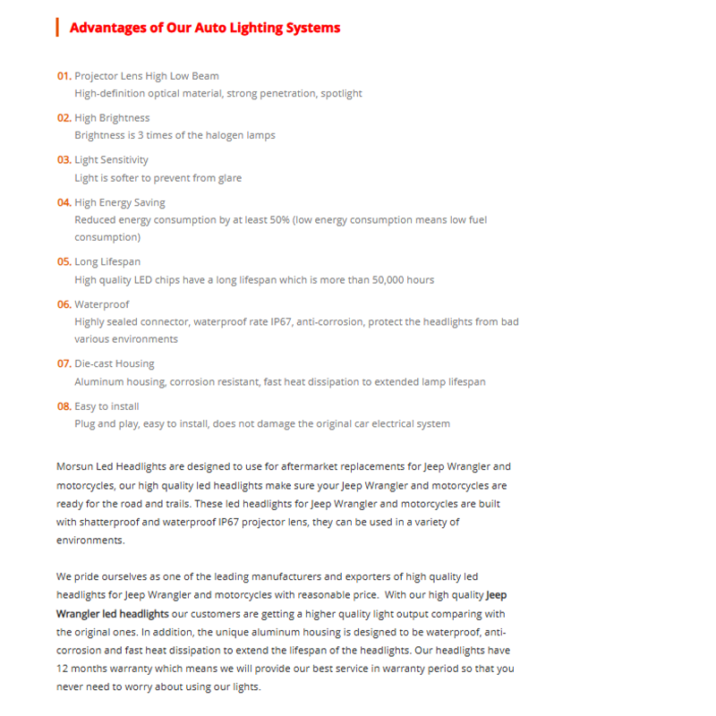 DOT 7 inch Orange Halo Headlights Led Orange Halo Lights for Jeep Wrangler JK 1997-2007