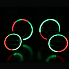 7" rgb jeep headlight and fog lamps kit for 2007-2016 Jeep Wrangler jk/jk unlimited bluetooth app control rgb led headlight conversion kit