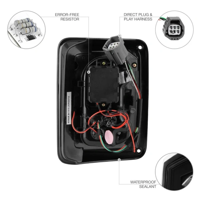 For Jeep JK Tail light 12v 24v car brake/reversing/driving/turn stop lamp led tail light