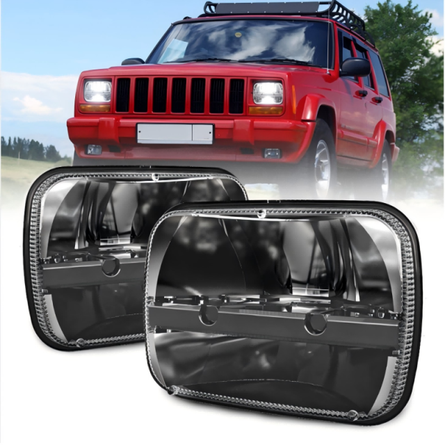 Morsun 5x7 Square LED Headlight for Jeep Wrangler Cherokee XJ