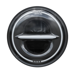 7" LED Headlights 45W High Low Beam LED H4 Halo Angel Eye DRL Amber Turn Signal for Jeep Wrangler JK Harley