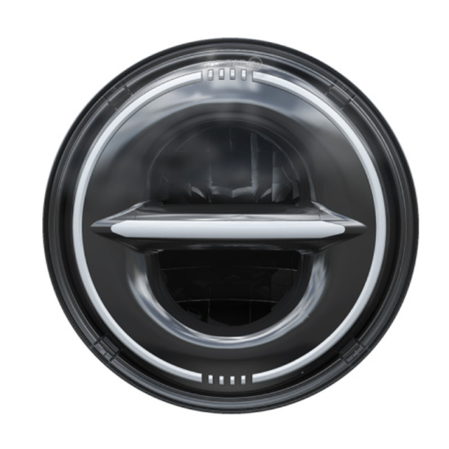 7" LED Headlights 45W High Low Beam LED H4 Halo Angel Eye DRL Amber Turn Signal for Jeep Wrangler JK Harley