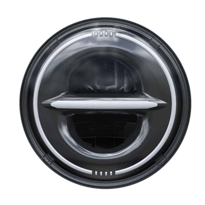 7" LED Headlights 45W High Low Beam LED H4 Halo Angel Eye DRL Amber Turn Signal for Jeep Wrangler JK Harley