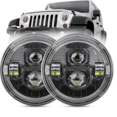 2007-2017 Jeep Wrangler Led Headlight Assembly Jeep Wrangler Halo Headlights
