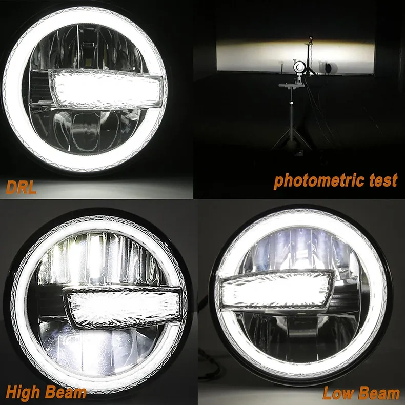 2007-2017 Jeep Wrangler JK Led Headlights Conversion Jeep JKU Led Headlights with White DRL