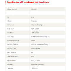 For Jeep Wrangler JK CJ TJ Headlight with Yellow Turning Signal Two Style Optional 7" LED Headlight for Bonniville for Harley Motorcycle