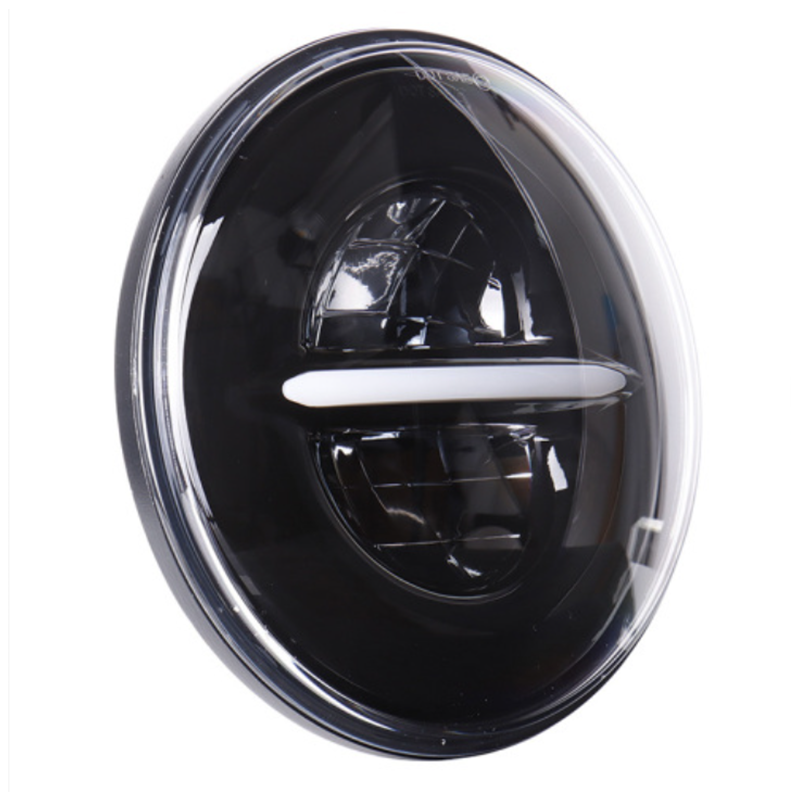 7" LED Headlights 45W High Low Beam LED H4 Halo Angel Eye DRL Amber Turn Signal for Jeep Wrangler JK Harley