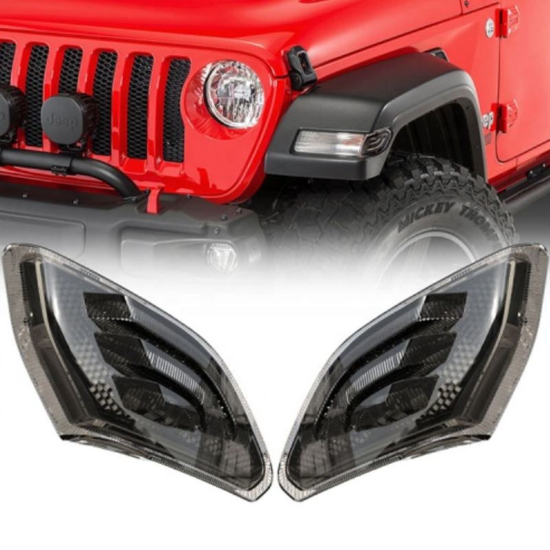 Smoked Jeep JL Side Marker Light Led 2018 Jeep Wrangler Smoked Side Marker Lights Replacement