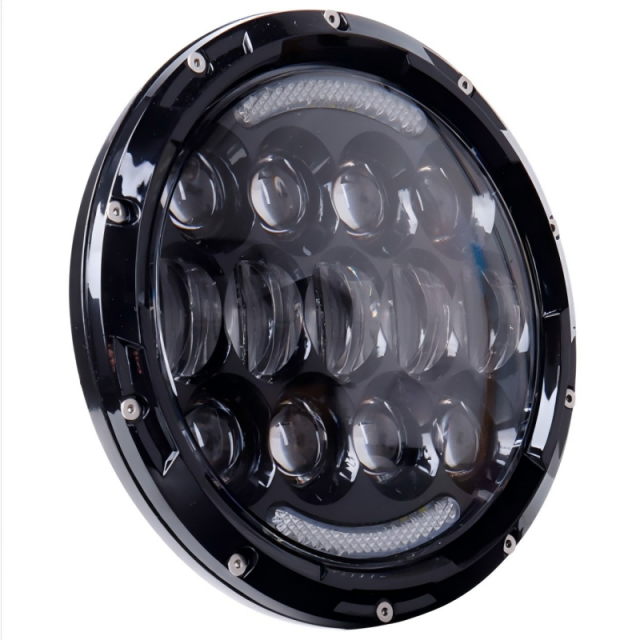 Morsun 7 Inch LED Round 105W Headlight DRL halo Ring Headlamp for Jeep Wrangler Car Motorcycle