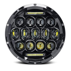 75W 7" Round 1997-2006 Jeep Wrangler TJ Led Headlights with High Low Beam and DRL