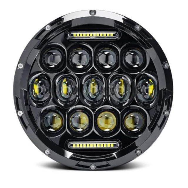 75W 7" Round 1997-2006 Jeep Wrangler TJ Led Headlights with High Low Beam and DRL