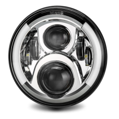 For Jeep Wrangler JK CJ TJ Headlight with Yellow Turning Signal Two Style Optional 7" LED Headlight for Bonniville for Harley Motorcycle