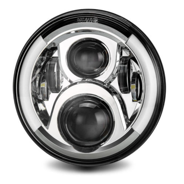 For Jeep Wrangler JK CJ TJ Headlight with Yellow Turning Signal Two Style Optional 7" LED Headlight for Bonniville for Harley Motorcycle