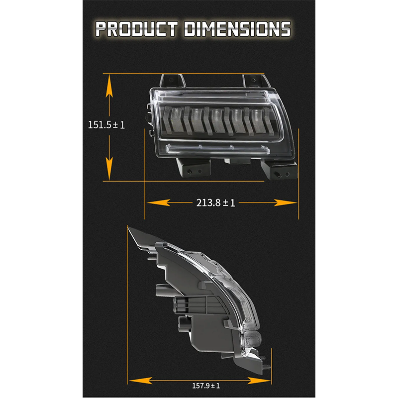 Smoked Jeep JL Switchback Led Turn Signal Sequential 2018 2019 2020 Jeep Wrangler Led Turn Signals DRL for Sport Sport S