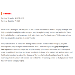 DOT SAE Approved 2020 Jeep Gladiator JT Led Headlights 9" with High Low Beam and Halo DRL