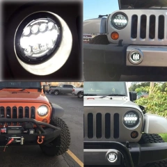 7" 75W LED Headlights With Daytime Running Light (DRL) turn signal For Jeep Wrangler TJ 1997-2006