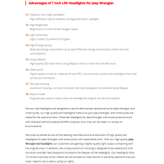 2006 Jeep Wrangler TJ 2 Door 7 inch projector halo led headlights with hi lo beam