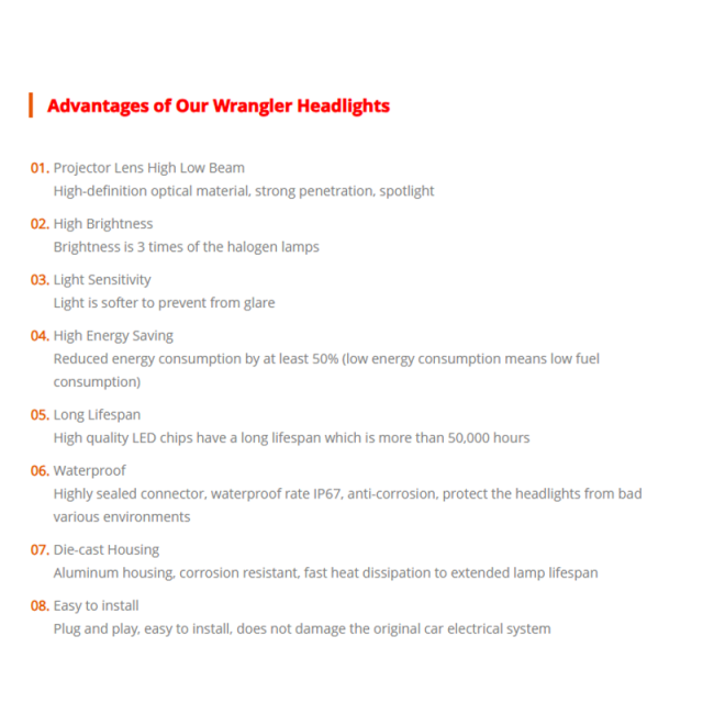 7 Round Led Halo Headlights for 2010 Jeep Wrangler JK JKU with Drl and Amber Turn Signals