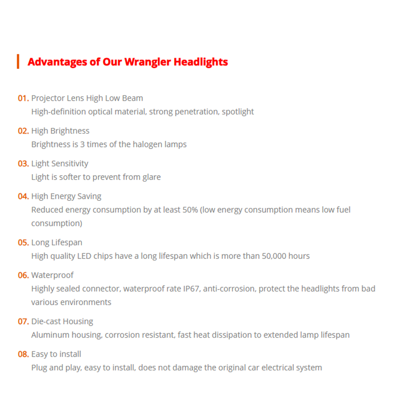 7 Round Led Halo Headlights for 2010 Jeep Wrangler JK JKU with Drl and Amber Turn Signals