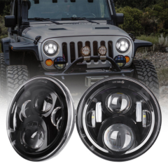 50w DOT SAE 7'' Round Jeep Wrangler JK Led Headlight Projector with High Low Beam