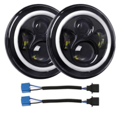 One Pair 2 pcs 7 inch Led Headlamps for 2010 Jeep Wrangler Rubicon 55078149AD 55078148AD Jeep Wrangler Rubicon Composite Headlamp Parts