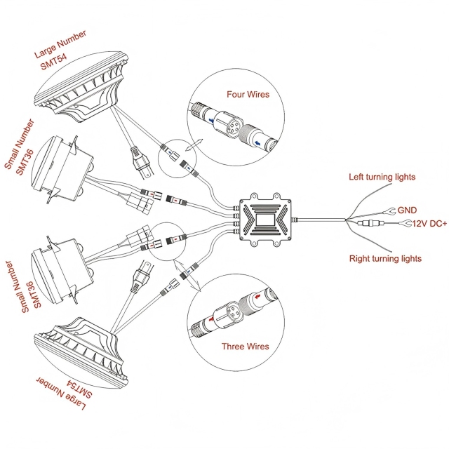 7 Inch RGB Headlight Phone APP Control 7" Round Headlight Halo Ring Lighting for Jeep Wrangler JK