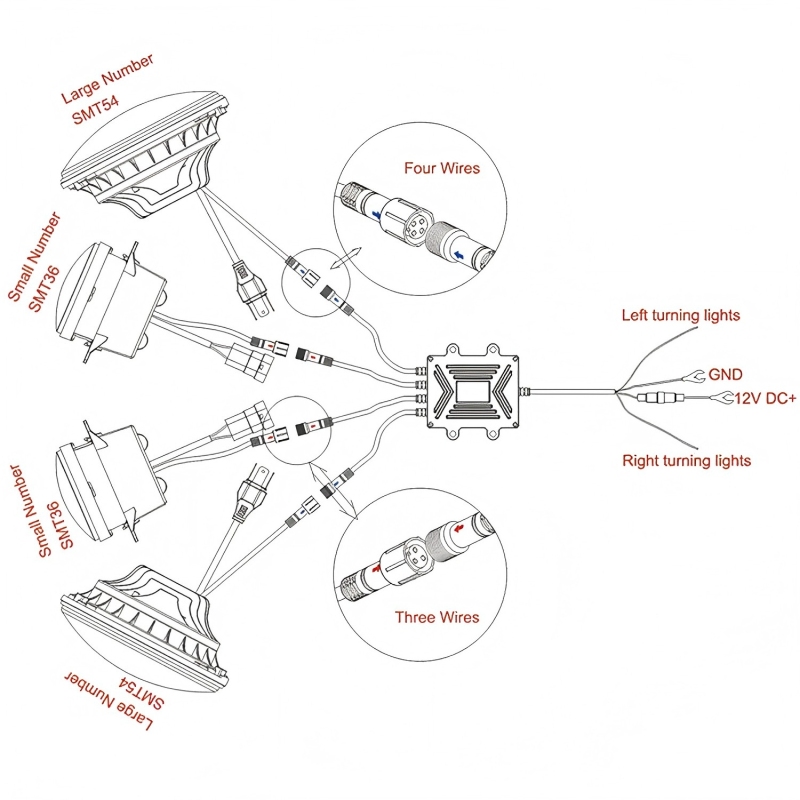7 Inch RGB Headlight Phone APP Control 7" Round Headlight Halo Ring Lighting for Jeep Wrangler JK