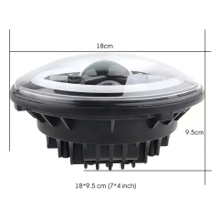 7 Inch RGB Headlight Phone APP Control 7" Round Headlight Halo Ring Lighting for Jeep Wrangler JK