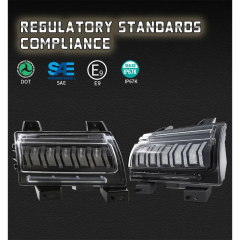 Smoked Jeep JL Switchback Led Turn Signal Sequential 2018 2019 2020 Jeep Wrangler Led Turn Signals DRL for Sport Sport S