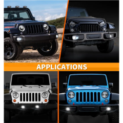 High Brightness 2007-2017 Jeep JK Led Fog Lights OEM 4 inch Jeep Wrangler JK Fog Light Replacement