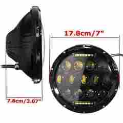 Special Design 7 Headlights with DRL for Hummer H1 H2 Black Chrom Option 7 Headlamp for Jeep Wrangler JK TJ for Harley