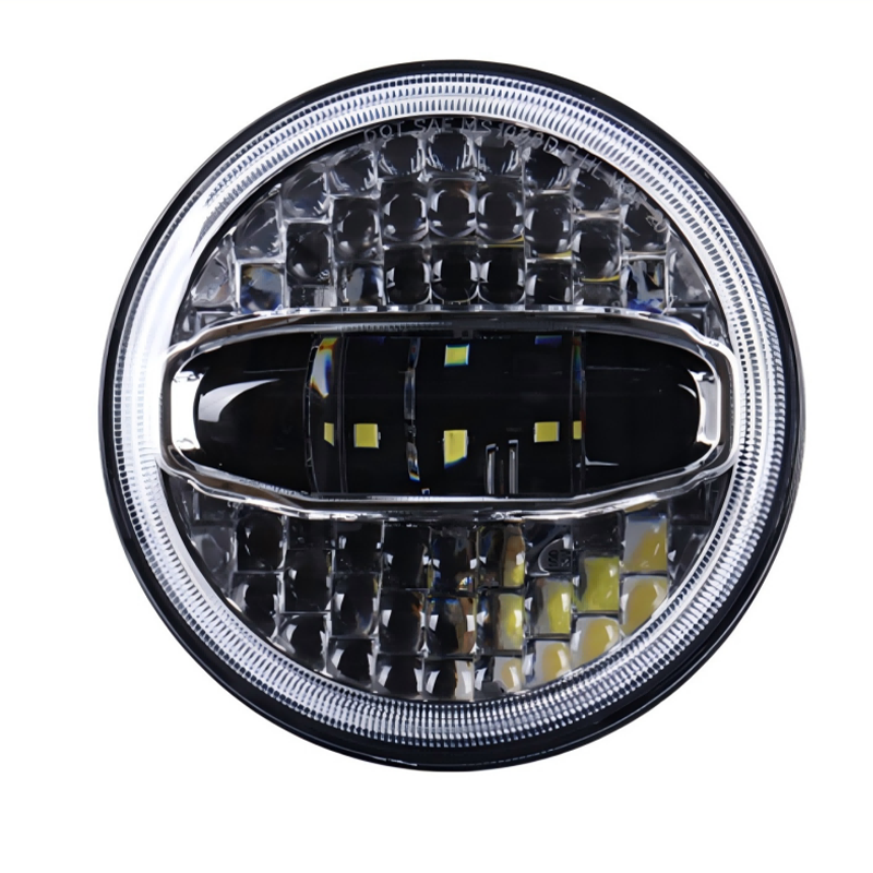 Unique Jepp JL Headlight 7" LED Headlight with Bracket Adaptor Hi Low Beam Headlight with Halo for Jeep JL 2018+