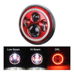Led Red Halo Lights for Jeep Wrangler JK TJ LJ Red Halo Headlights Jeep Wrangler hi/lo Beam DRL