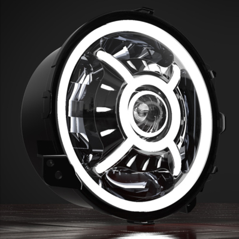 DOT SAE Approved 2020 Jeep Gladiator JT Led Headlights 9" with High Low Beam and Halo DRL