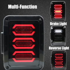 Smoked LED Tail Lights Brake/Reversing/Trun/Driving tail light for Jeep Wrangler JK