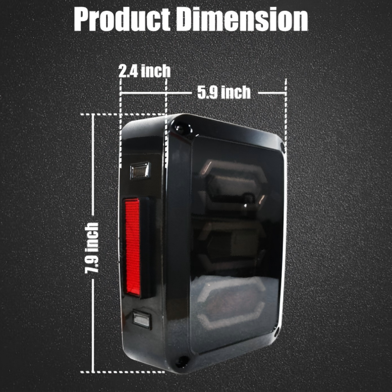 Smoked LED Tail Lights Brake/Reversing/Trun/Driving tail light for Jeep Wrangler JK