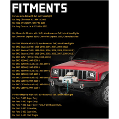 5x7 Lights Rectangular Right Hand Drive Jeep Cherokee Led Headlights RHD American Cars Jeep Wrangler Headlights