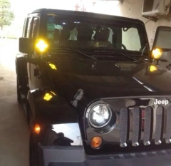 X Shape 6" Round Led Auxiliary Driving Lights for Jeep Wrangler Offroad Amber White Spot Flood Beam Lights