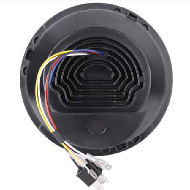 7" LED Headlights 45W High Low Beam LED H4 Halo Angel Eye DRL Amber Turn Signal for Jeep Wrangler JK Harley