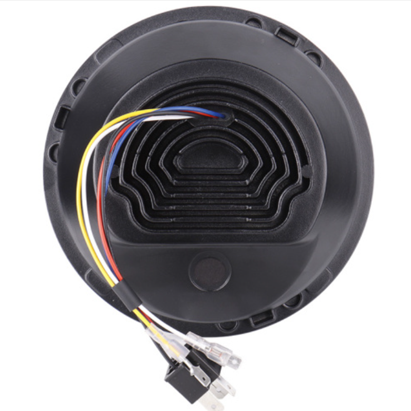 7" LED Headlights 45W High Low Beam LED H4 Halo Angel Eye DRL Amber Turn Signal for Jeep Wrangler JK Harley