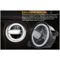 DOT SAE 2018 2019 Jeep Wrangler Moab Edition Led Headlights for Jeep Wrangler Moab